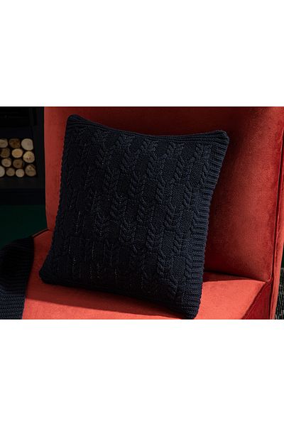 English Home Πλεκτό Μαξιλαροθήκη Gemma 40x40 εκ. Μπλε Ναυτικό