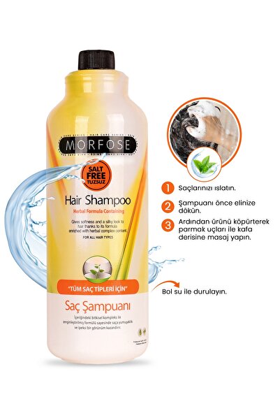 Morfose Bitkisel Şampuan 1000 ml 2 Adet