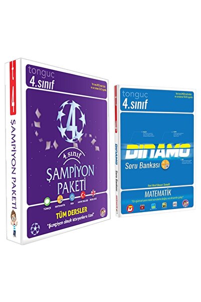 Tonguç Yayınları 4. Sınıf Şampiyon Paketi + 4. Sınıf Matematik Dinamo Soru Ba...