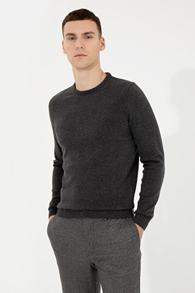 Pierre Cardin Men's Gray Melange Sweater
