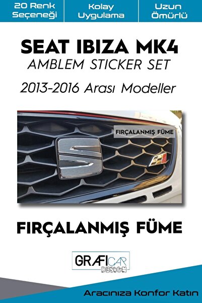 GRAFİCAR مجموعة ملصقات شعار سيات إيبيزا Mk4 2013-2016