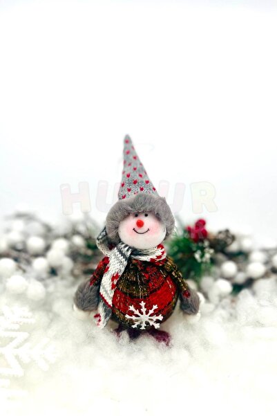 Huzur Party Store Sağlık Şans Cücesi Yılbaşı Ağacı Asmalık 18 Cm Süs Kırmızı Ekoseli Kıyafetli Kaliteli Ağaç Çam Süsü