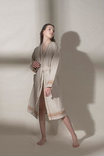 Buldans Marl Linen Bathrobe