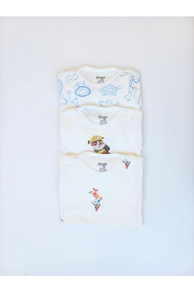 Alingo Unisex Baby Mixed Printed 3-Piece Long Sleeve Body Set