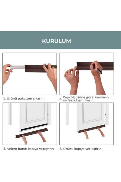 RevuBaby Kapı Altı Rüzgar Önleyici Isı Yalıtım Süngeri Eşik Altlığı Stoper Rüzgarlık Toz Soğuk 2adet Bej