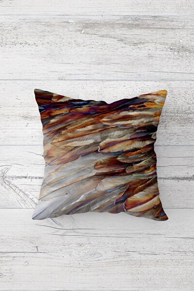 on the clouds Poppy Bouquet and Feather Concealed Zippered Throw Pillow Cover Sofa Pillow Cover Set (4 Pieces)