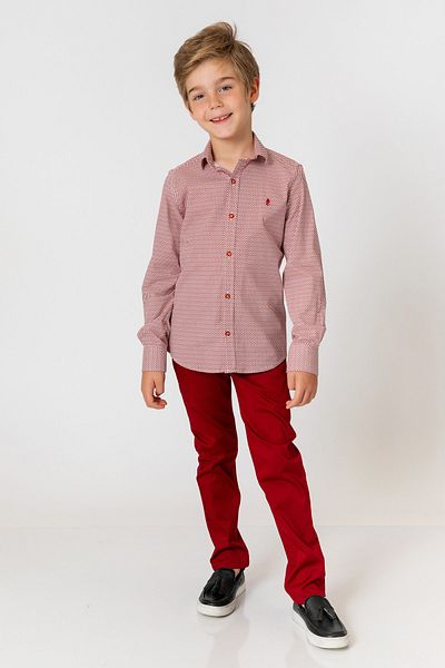 incity Boy's Burgundy Trousers