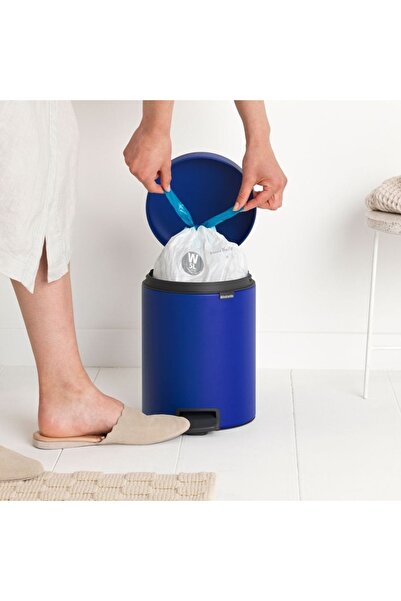 Brabantia Evrekala Shop Trash Can Brabantia Kitchen-Bathroom Trash Can - Effective Evrekala - Blue Pedal Bin 5 Lt