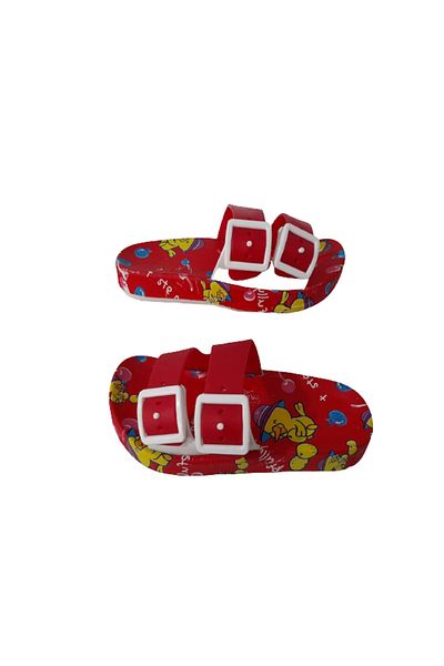 GEZER Red-white Girl's Chick Figured Non-Slip Sole Comfortable Pool Beach Sea and Daily Slippers