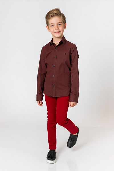 incity Boy's Burgundy Trousers
