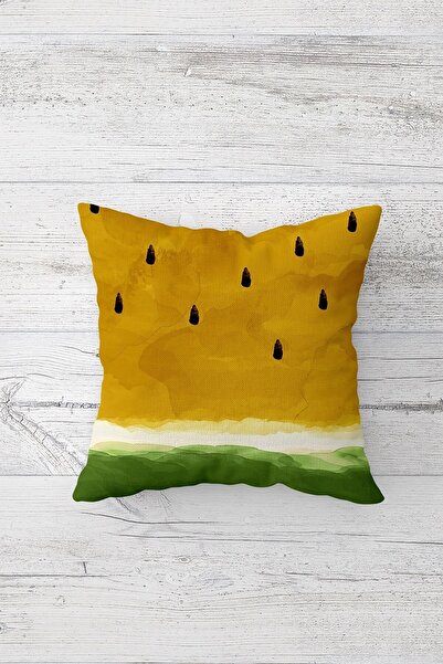 on the clouds Watermelon Patterned Hidden Zippered Throw Pillow Cover Sofa Pillow Cover Set (4pcs)