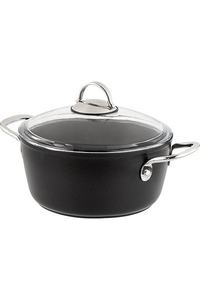 Nehir Galaxy Titanium - 7 Piece Black Pot and Pan Set