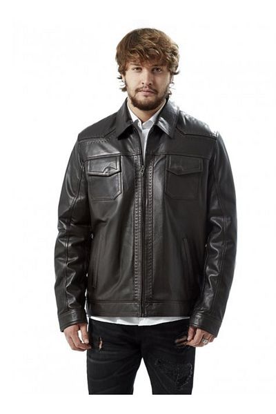 Hodore Monreo Brown Leather Jacket