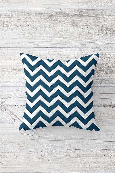 linazaitun Set de huse de pernă pentru scaun, cu dungi geometrice, ascunse, cu fermoar, în zig-zag (4 buc)