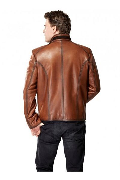 Hodore Abrial Brown Leather Jacket