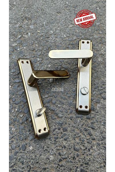 ARON Sofuoğlu Lüx Barbaros Anka Mirrored Albifirin Yellow Satin (BATHROOM-WC) Door Handle Aluminum / Steel