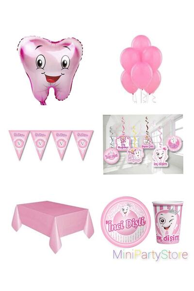 Mini Parti Mini Party Store Tooth Wheat Pink Set