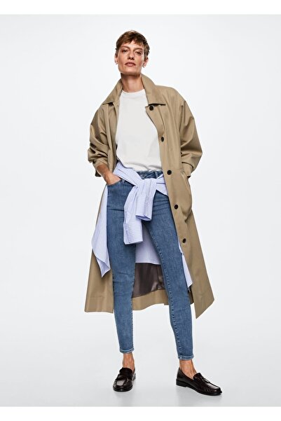 MANGO Woman Jean skinny cu talie înaltă
