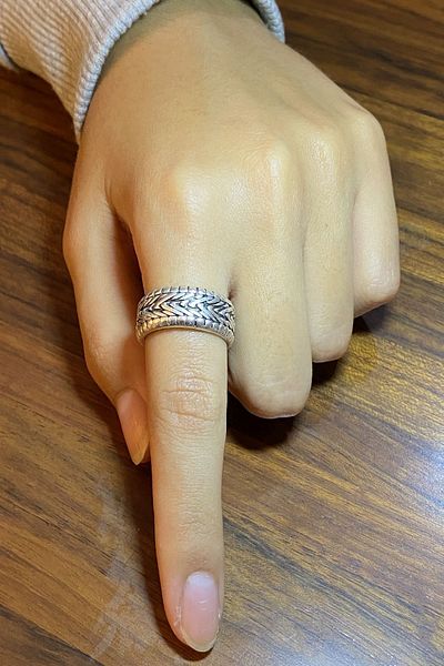 axexuar Rubber Model Adjustable Black Men's Women's Ring Wedding Ring