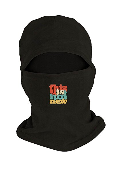 Zeron Tasarım This Is Hot New Printed Winter Fleece Snow Mask Black Bll269