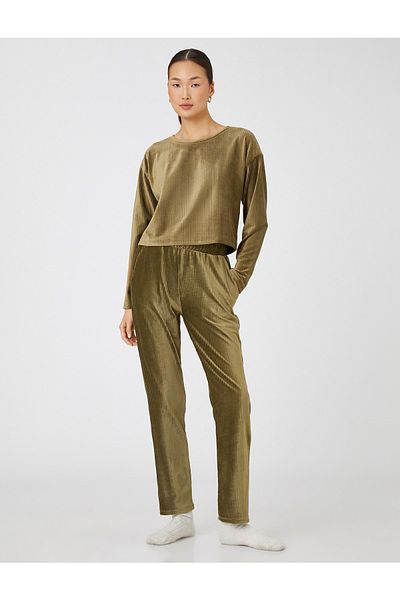 Koton Strukturierte Jogger-Pyjamahose
