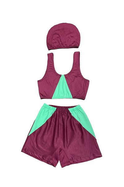 AY-MAY'S Girl's Suit Swimsuit with Shorts
