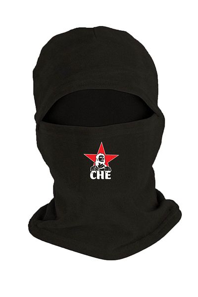 Zeron Tasarım Che Guevara Printed Winter Fleece Snow Mask Black Bll1033