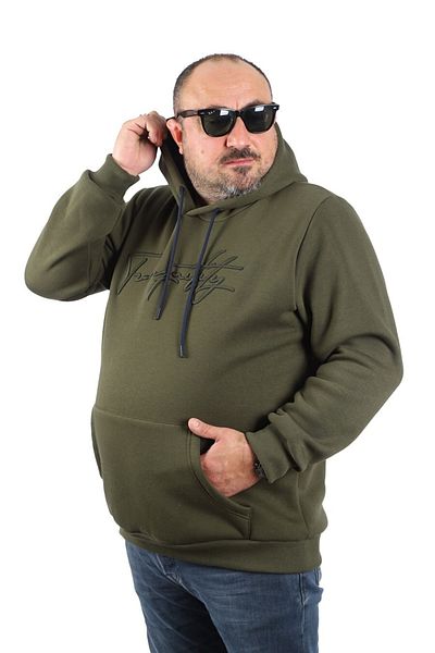 MocGrande Sweat με κουκούλα μεγάλου μεγέθους - Twenty 22741 Khaki