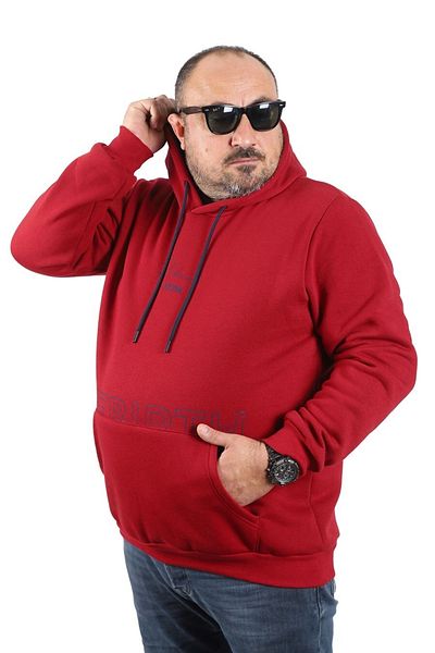 MocGrande Rebirth 22740 Seweat με κουκούλα μπορντό - Μεγάλο
