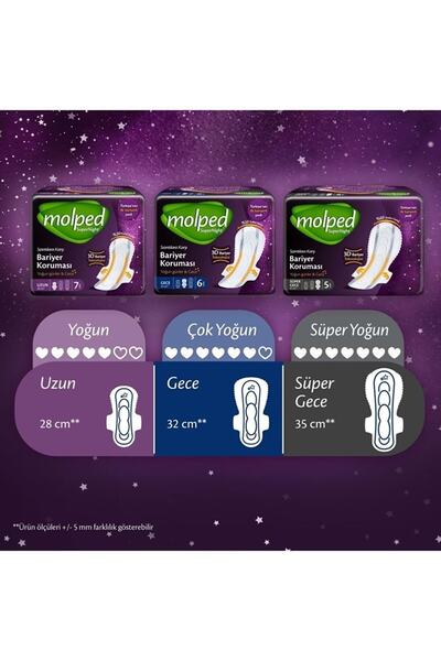 Molped Supernight Hijyenik Ped Gece Ekstra Uzun 16'lı 4 Adet