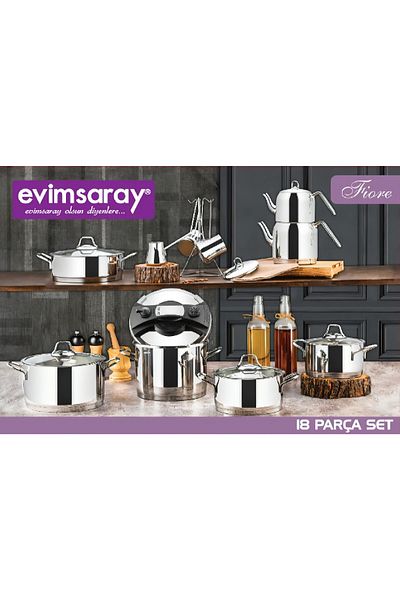 Evimsaray 18 Piece Fiore Dowry Set S-2203