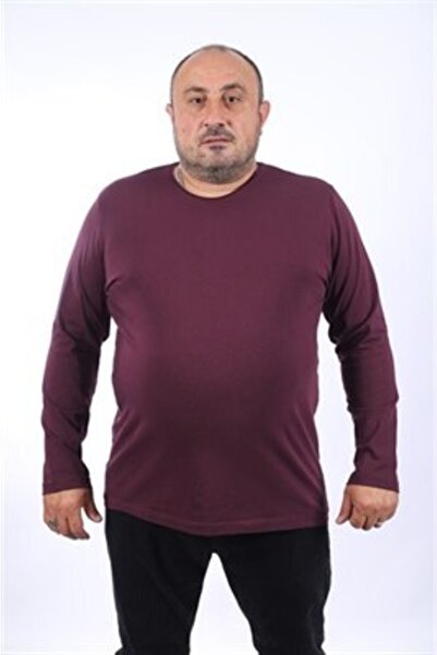 Starbattal Tricou pentru bărbați de mărime mare, cu mânecă lungă, cu guler ro...