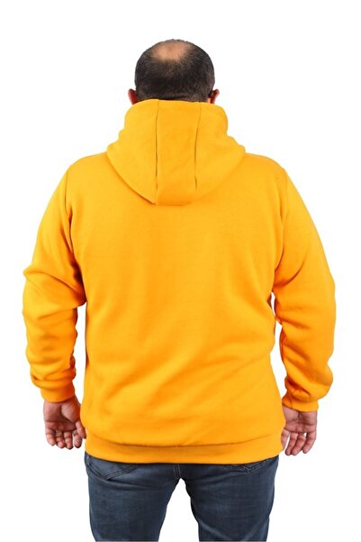 Starbattal Plus Size Unisex Hooded 3ip Sweat 11701 Mustard