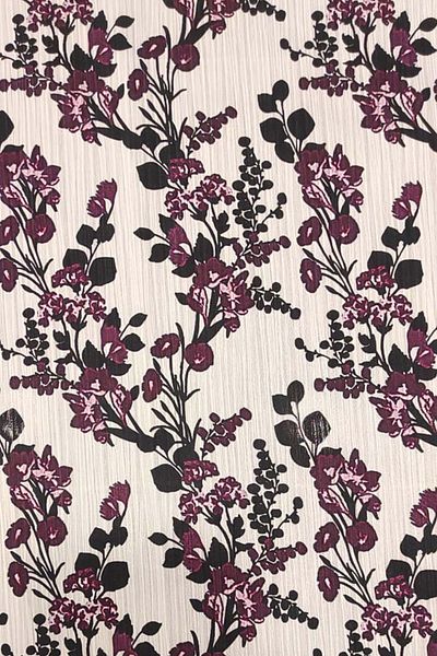 SARDO KUMAŞ Flower Pattern Yoryo Satin Fabric Width 1.50 Cm Double Width