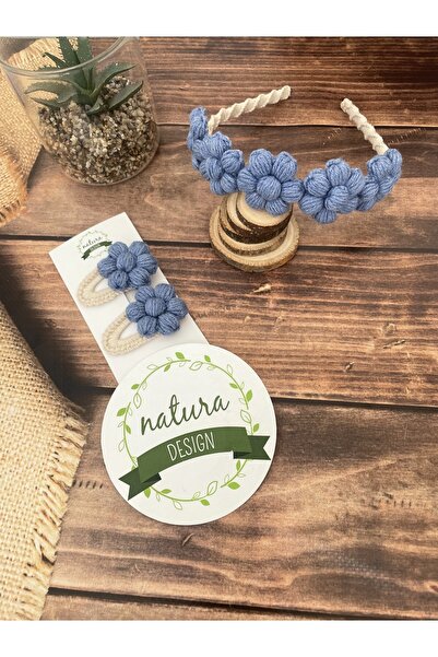 NATURA DESİGN Indigo Daisy Model Kruna - Set od 2 komada sa kopčom i poklonom