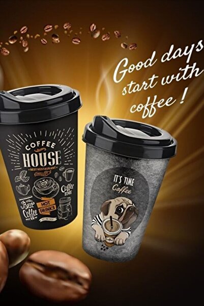 Cagla Homes Titiz 12'li Kahve Bardağı Seti Coffe 400ml Yeniden Kullanılabilir Mug