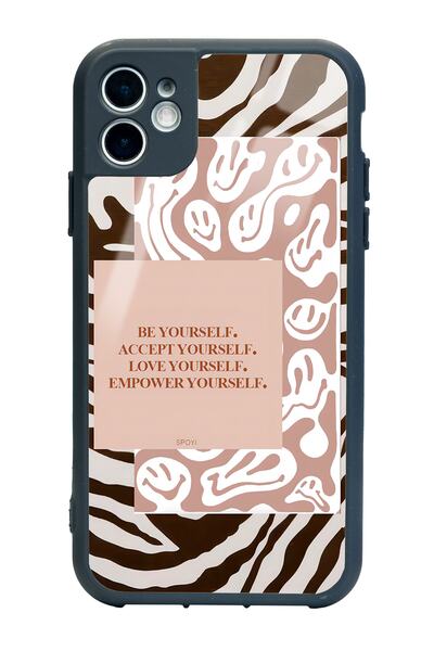 Spoyi Iphone 11 Emoji Zebra Tasarımlı Lansman Glossy Telefon Kılıfı