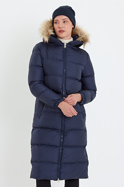 Weyeze Довга надувна куртка з хутряним капюшоном Ac-k50467lnw