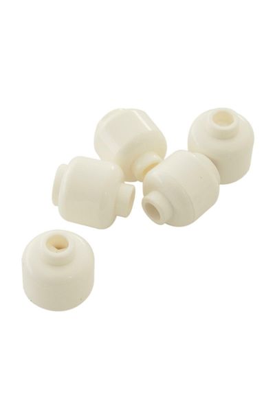 LEGO Original Accessory Custom Moc Minifigure Minifigure Head White Unprinted Plain Head