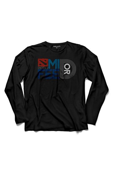 Kendim Seçtim Mıd Or Feed Dota 2 Dota2 Логотип 2 Футболка з довгими рукавами