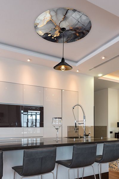 Decorita ثريا زجاجية رخامية ستارك - 50 سم × 50 سم
