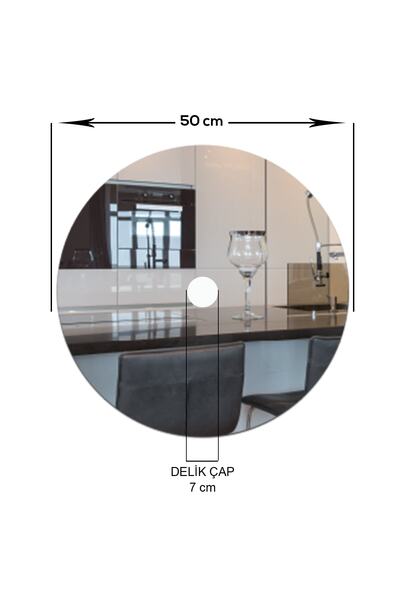 Decorita Ayna Avize Göbeği | Düz Ayna | Çap50cm