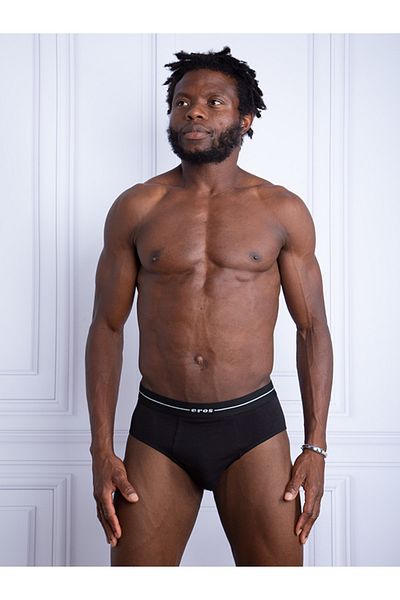 Eros 016 Ανδρικό Mixed Triple Compact Slip Μαύρο-σκούρο μπλε-γκρι