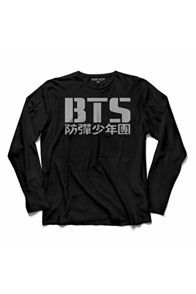 Kendim Seçtim Tricou cu mânecă lungă cu logo Bts Bangtan Boys Tricou imprimat...