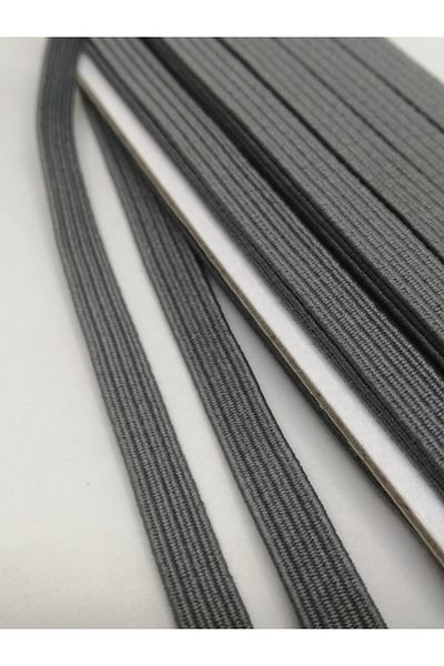Firebird Takı Aksesuar Ve Kamp Malzemeleri Επίπεδος ελαστικός κλωστής 6 mm Γκρι Χρώμα 10 μέτρα