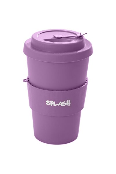 SPLASH Mor 350 ml Termos Mug Akıtmaz Kapak Çay Kahve Bardağı Özel Kutulu