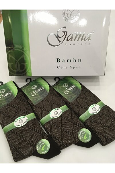 Gama Çorap 3 Pieces Thick Winter Men's Socks - Bamboo 100% Natural, Nylon Free Patterned