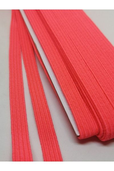 Firebird Takı Aksesuar Ve Kamp Malzemeleri Επίπεδος Λαστιχένιος Κλωστή 6 mm Neon Red Χρώμα 10 μέτρα