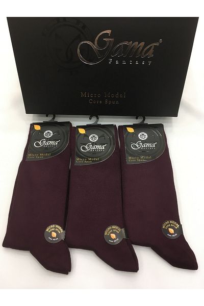 Gama Çorap 3 броя дебели зимни мъжки чорапи от микромодал, 100% естествен, без найлон, едноцветни