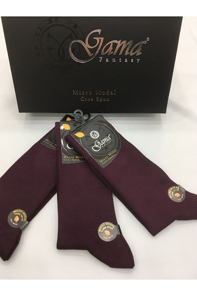 Gama Çorap 3 броя дебели зимни мъжки чорапи от микромодал, 100% естествен, без найлон, едноцветни